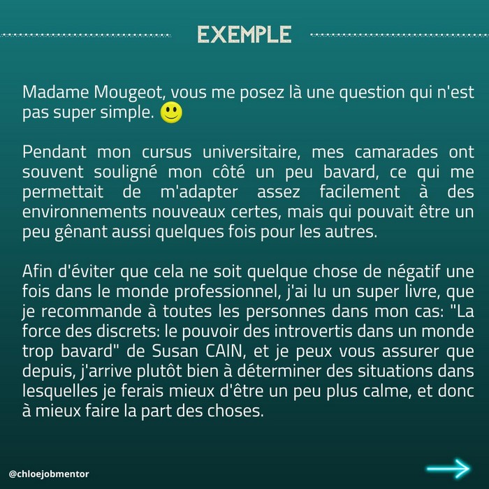 Exemple de defaut à donner en entretien d'embauche.